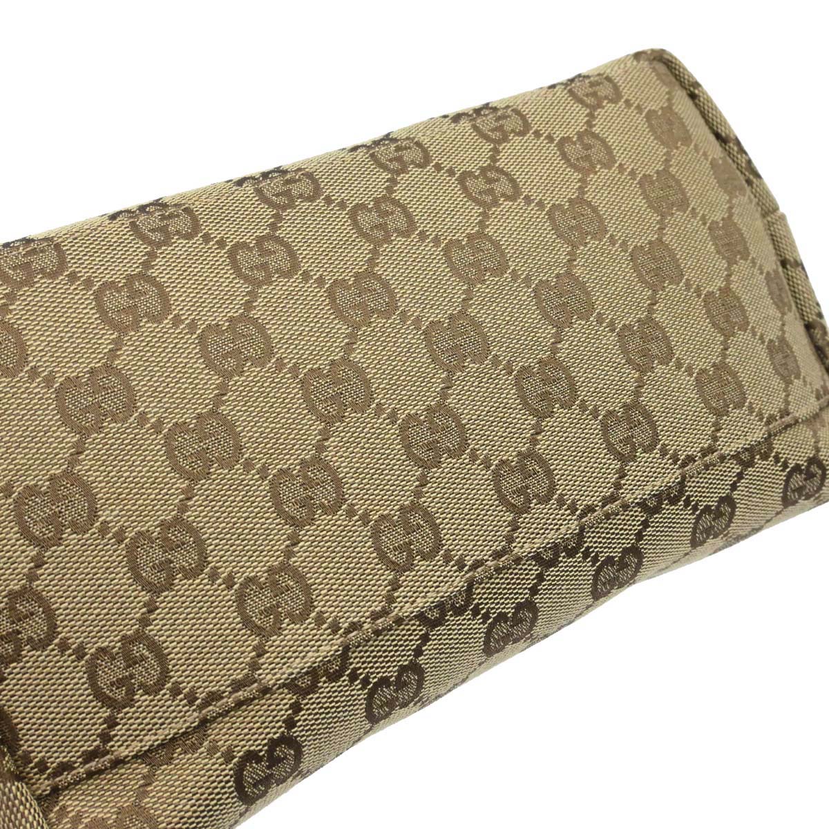 Gucci Beige Canvas GG Hobo Handbag - Image 3