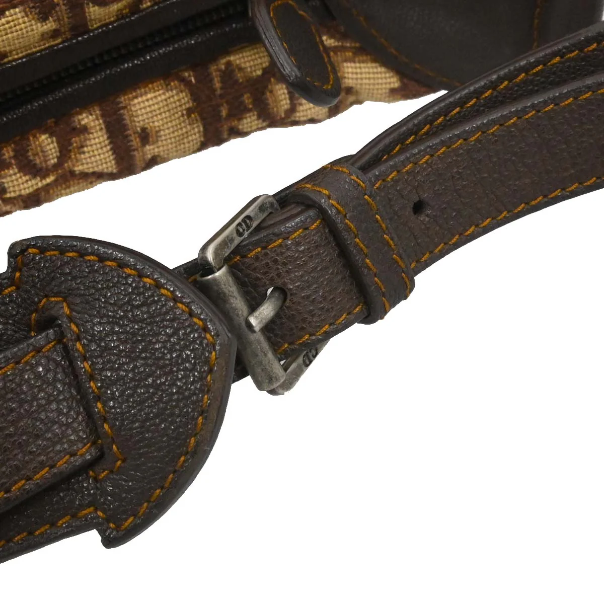 Christian Dior Brown Canvas Trotter Handbag - Image 12