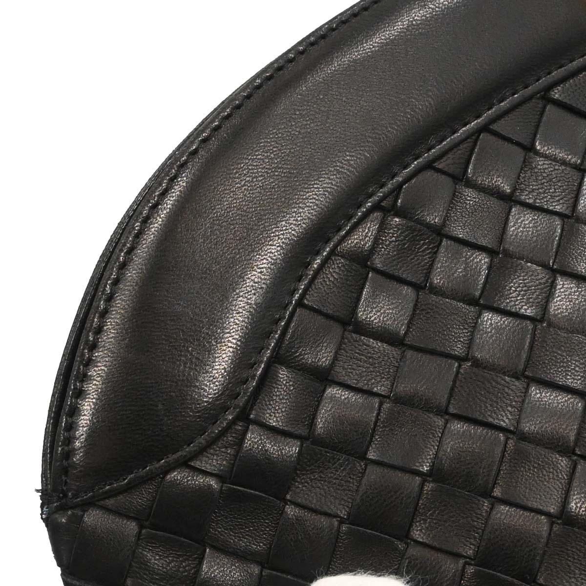 Bottega Veneta Black Lambskin Intrecciato Clutch Bag - Image 10
