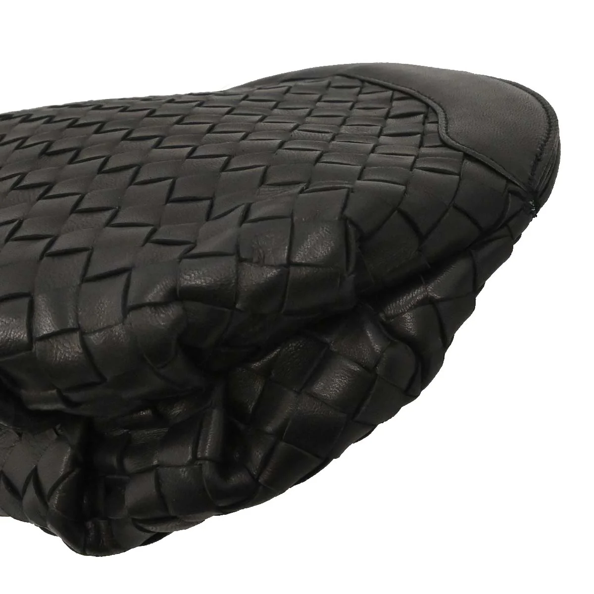 Bottega Veneta Black Lambskin Intrecciato Clutch Bag - Image 6