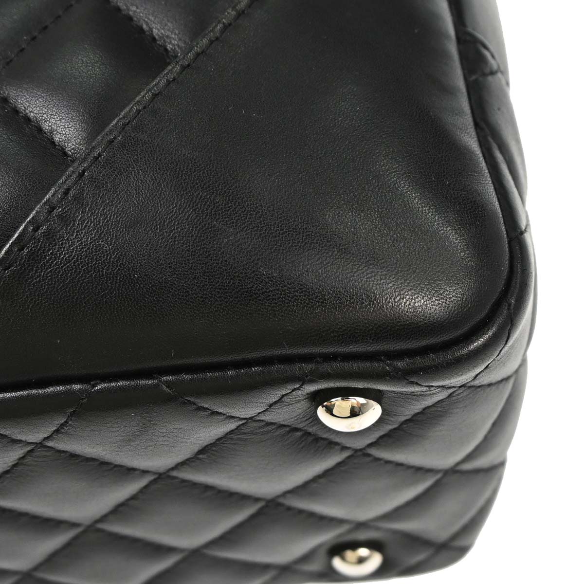Chanel 2005-2006 Black Calfskin Cambon Ligne Bowling Bag 27 - Image 11