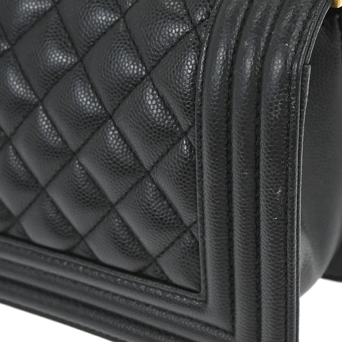 Boy Chanel 2019 Black Caviar Small Chain Shoulder Bag - Image 9