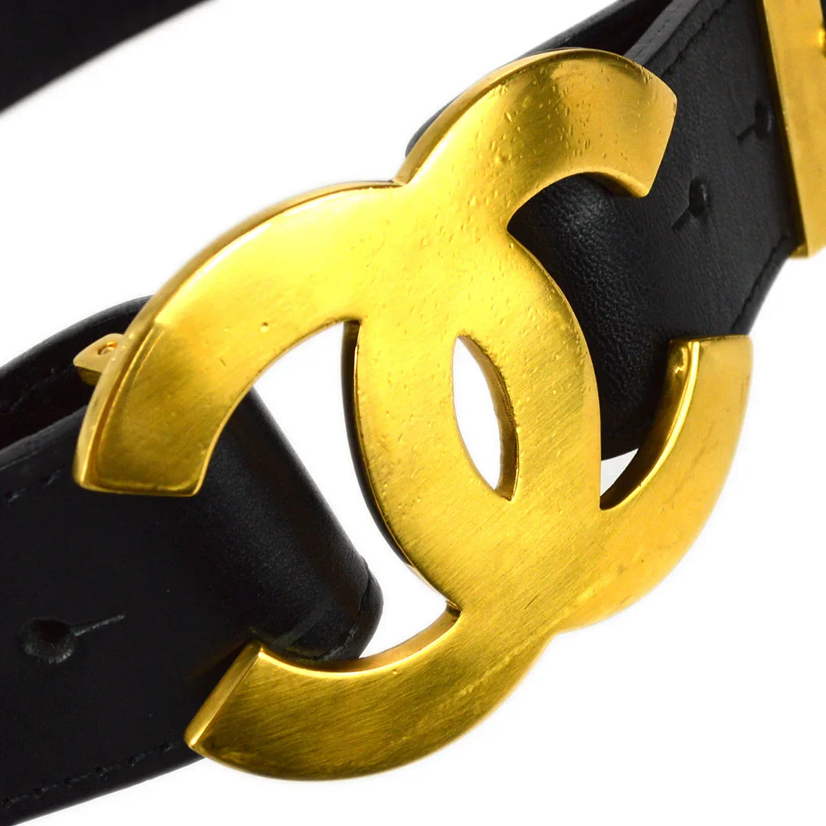 Chanel 1996 CC Buckle Belt Black #75 - Image 7