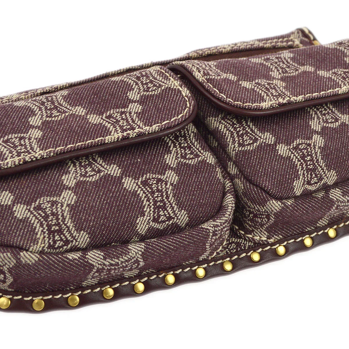Celine Brown Denim Macadam Belt Bum Bag - Image 6