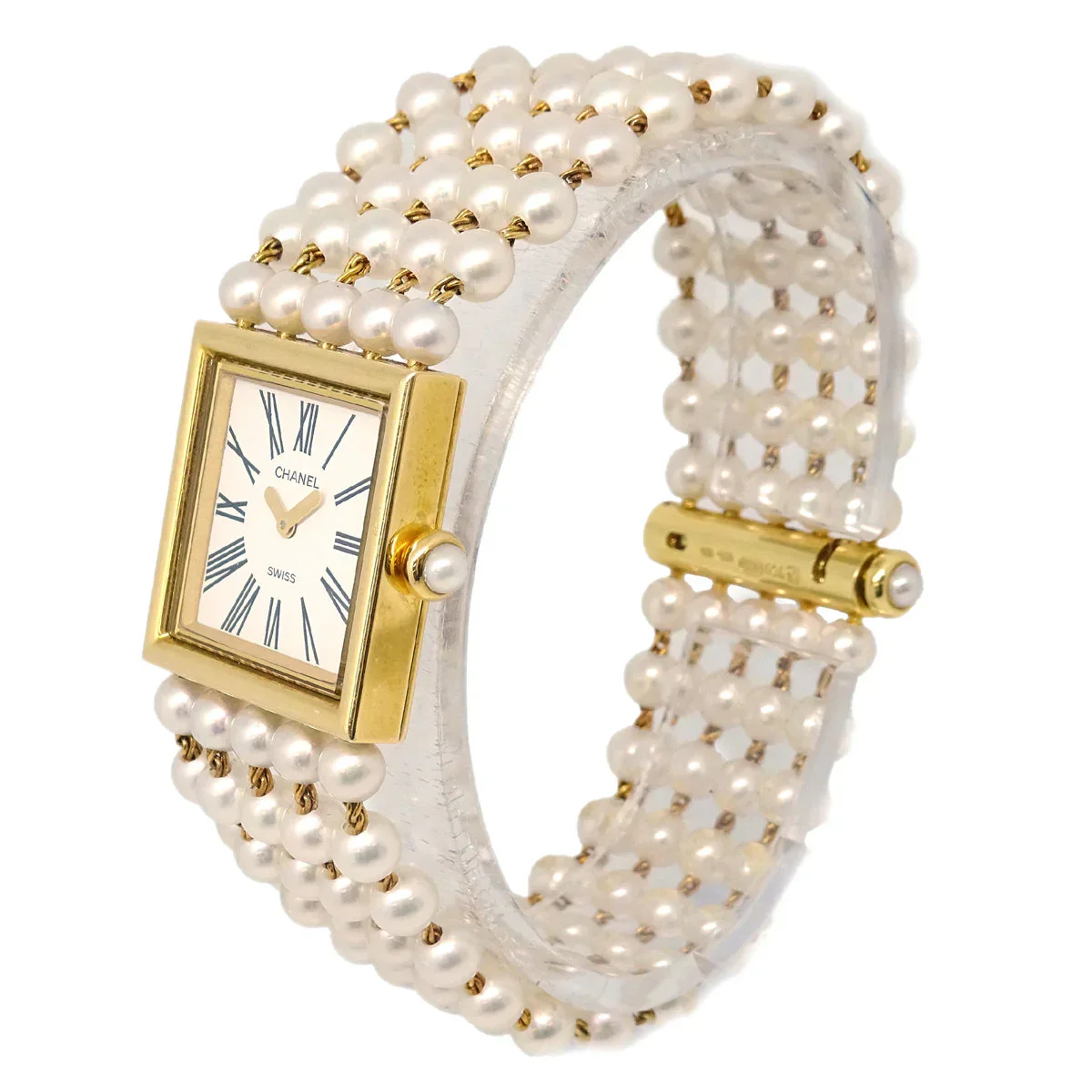 Chanel Mademoiselle Watch Quartz Pearl 18KYG #L - Image 3