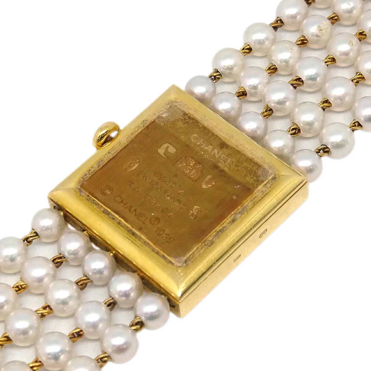 Chanel Mademoiselle Watch Quartz Pearl 18KYG #L - Image 6
