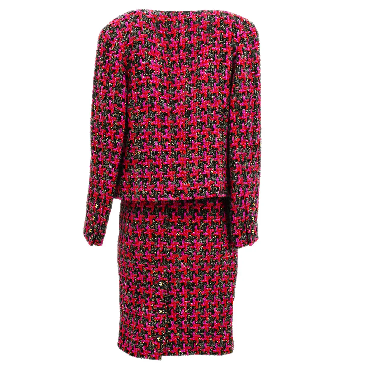 Chanel Setup Suit Jacket Skirt Pink 29 #36 - Image 2