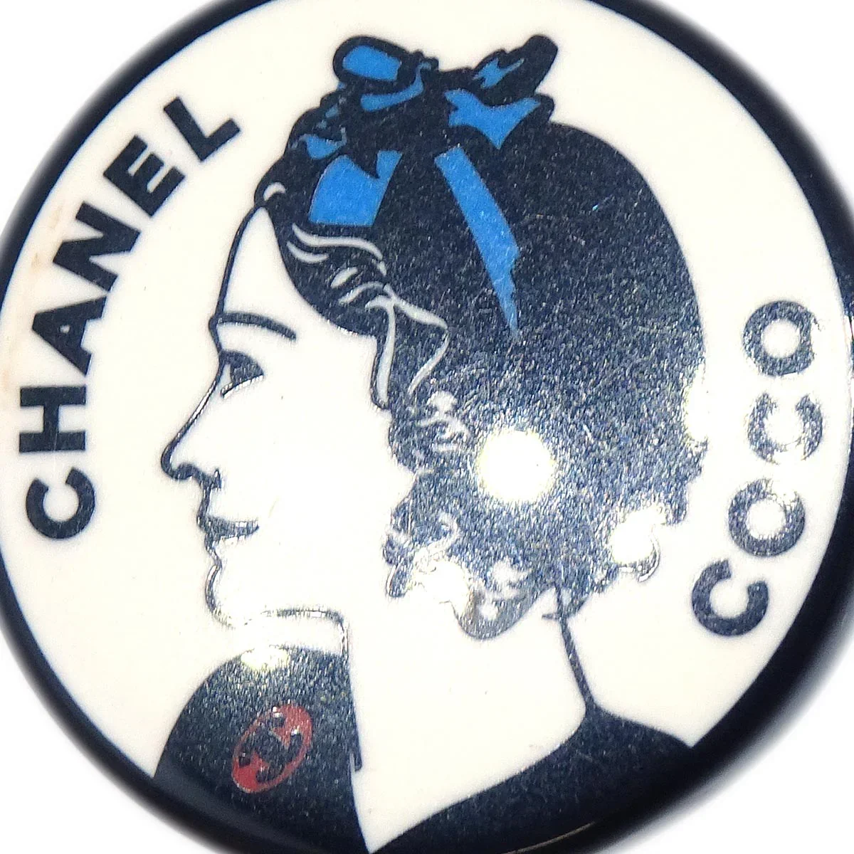 Chanel Button Earrings Clip-On Black 03P - Image 2