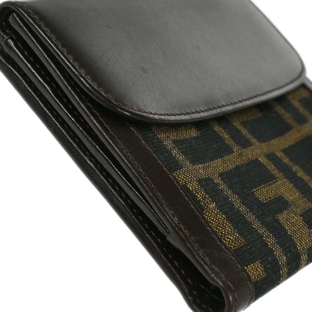 Fendi 2000 Brown Zucca Wallet Purse - Image 3