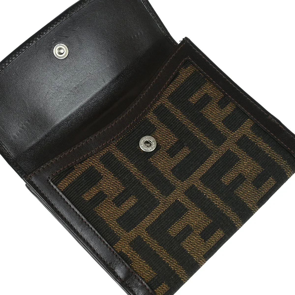 Fendi 2000 Brown Zucca Wallet Purse - Image 5