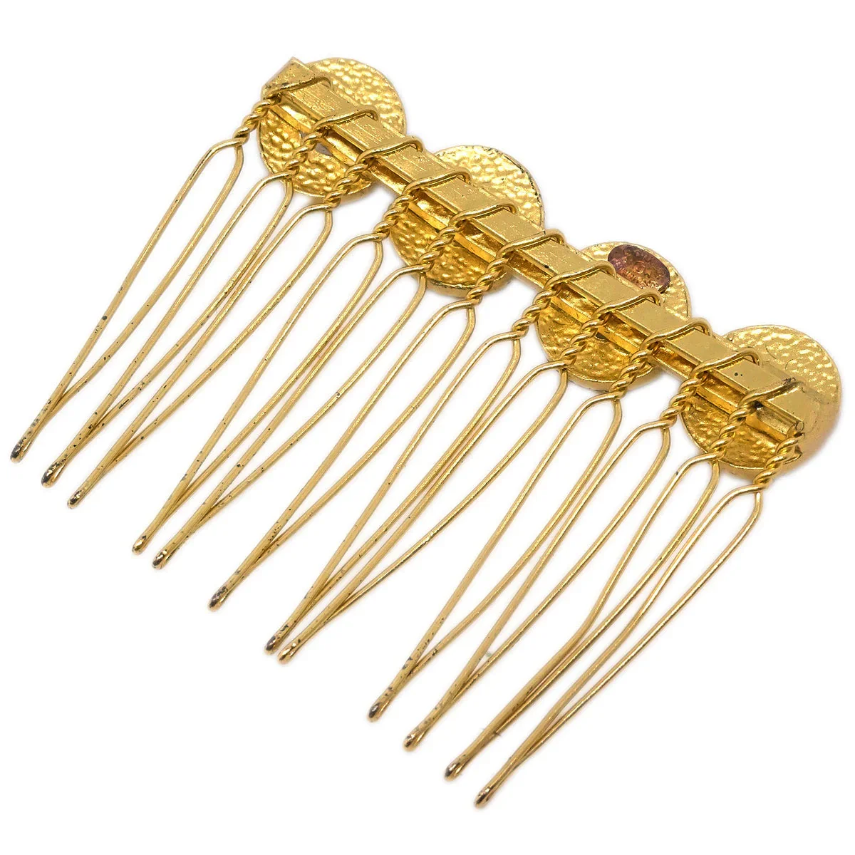 Chanel COCO Hairpin Gold Costume Pearl 01A - Image 3