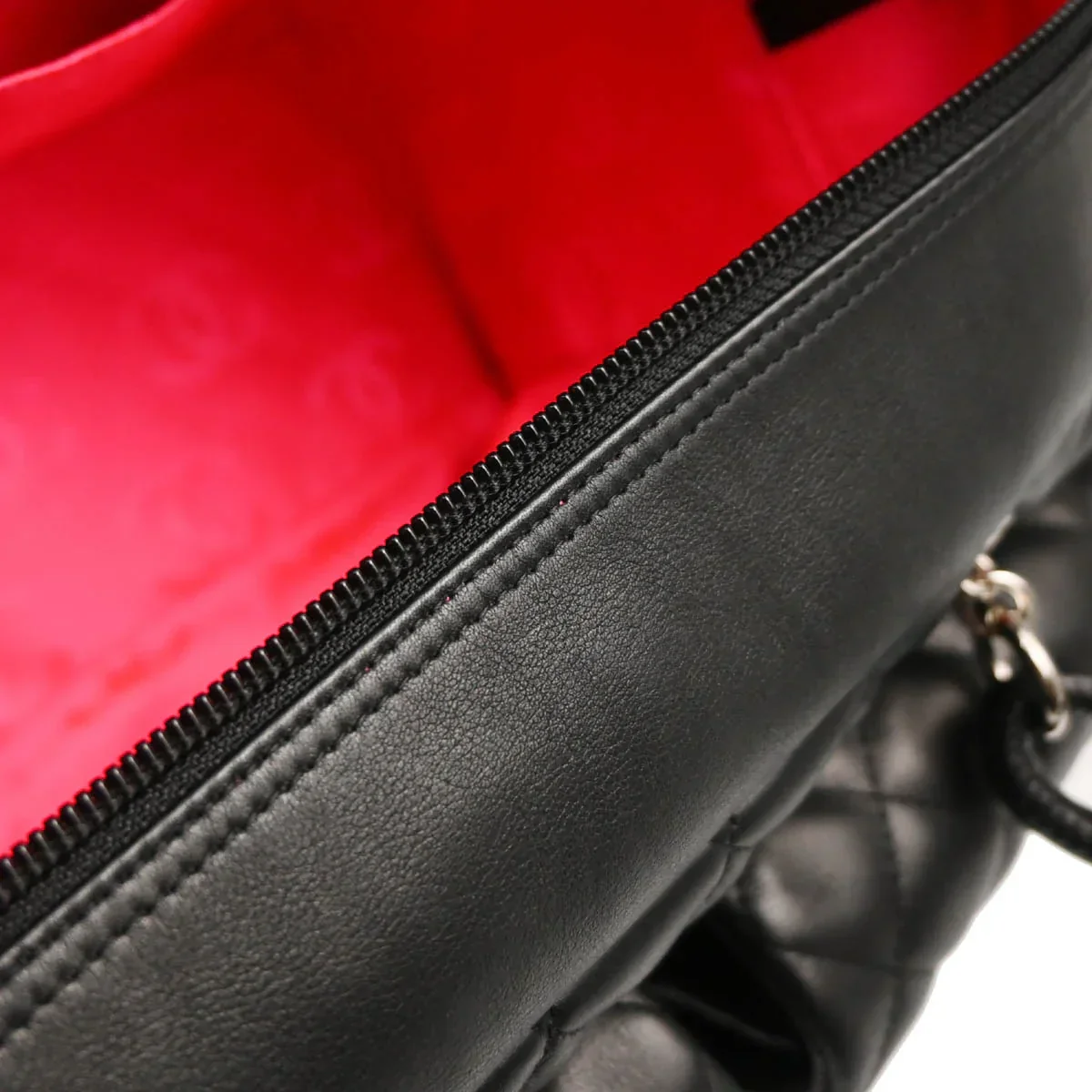 Chanel 2003-2004 Black Calfskin Cambon Ligne Reporter Bag Handbag - Image 8