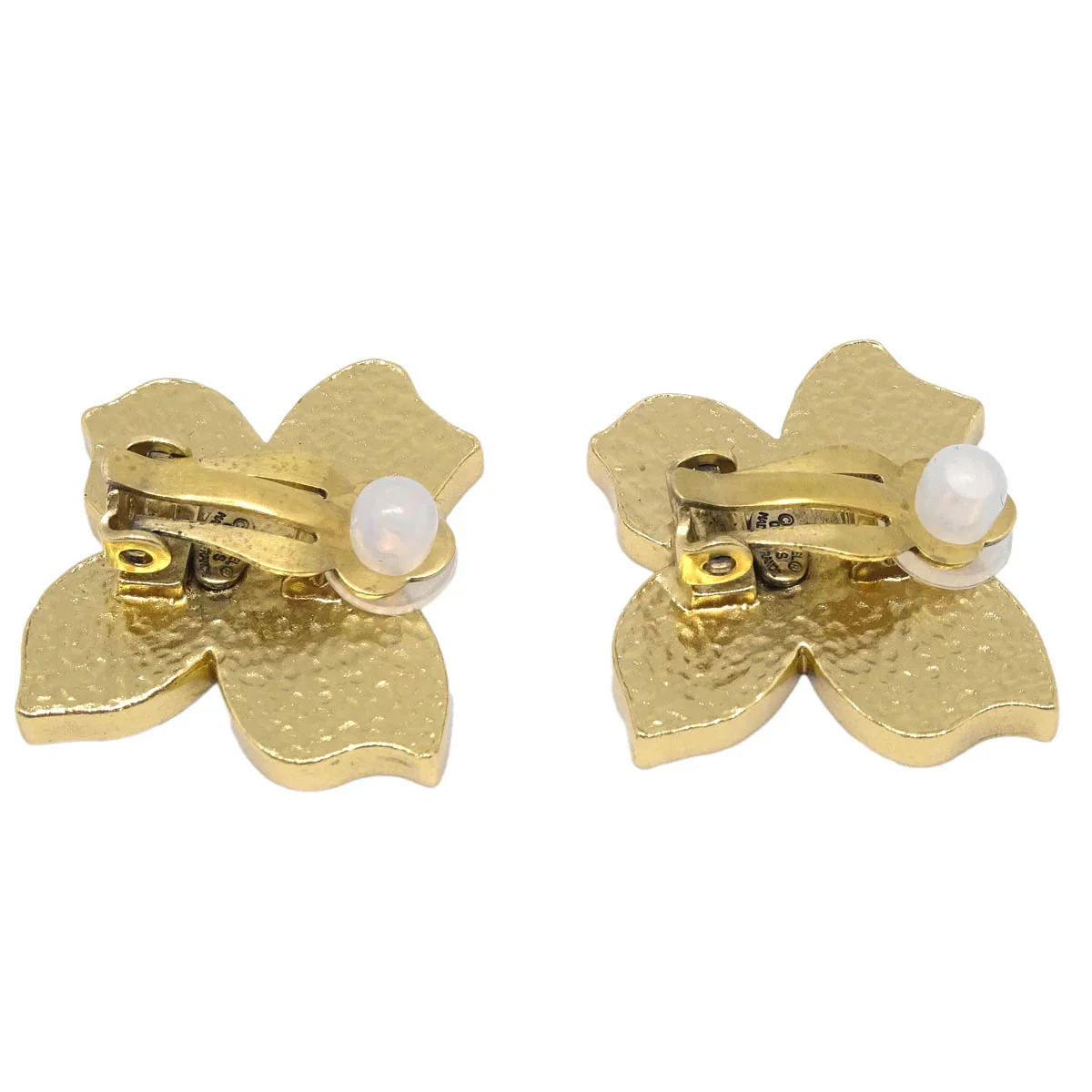 Chanel Black Gold Earrings Clip-On 02S - Image 3