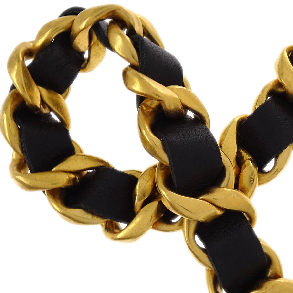 Chanel Buckle Chain Belt Black 96P #70/28 - Image 4