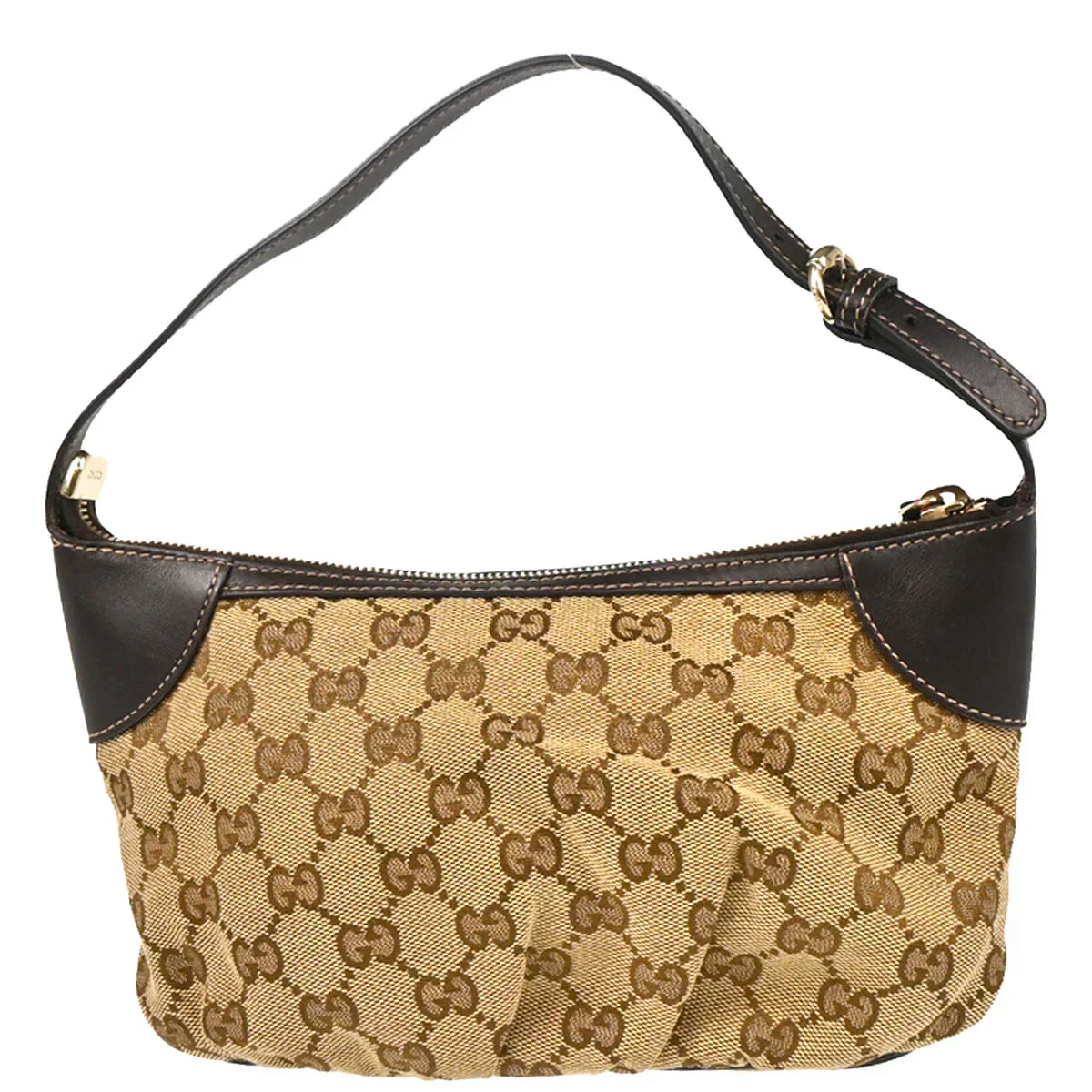 Gucci Beige Canvas GG Handbag - Image 2