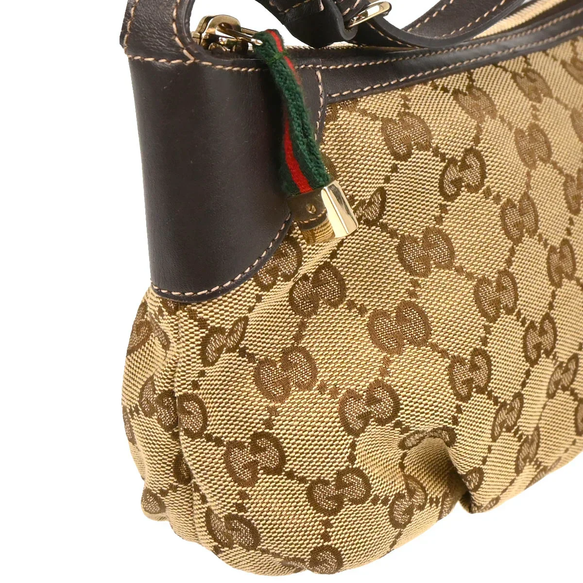 Gucci Beige Canvas GG Handbag - Image 3