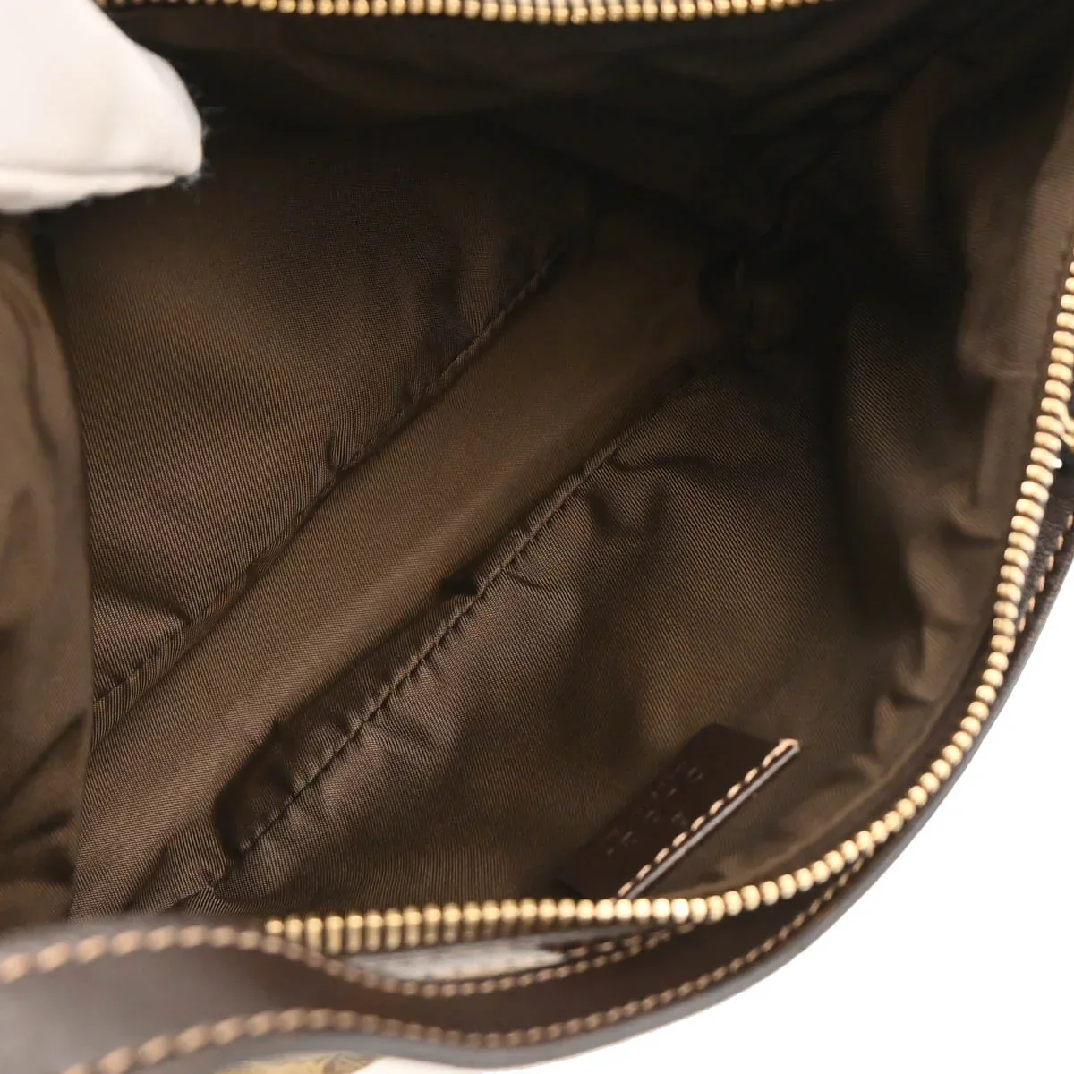 Gucci Beige Canvas GG Handbag - Image 8