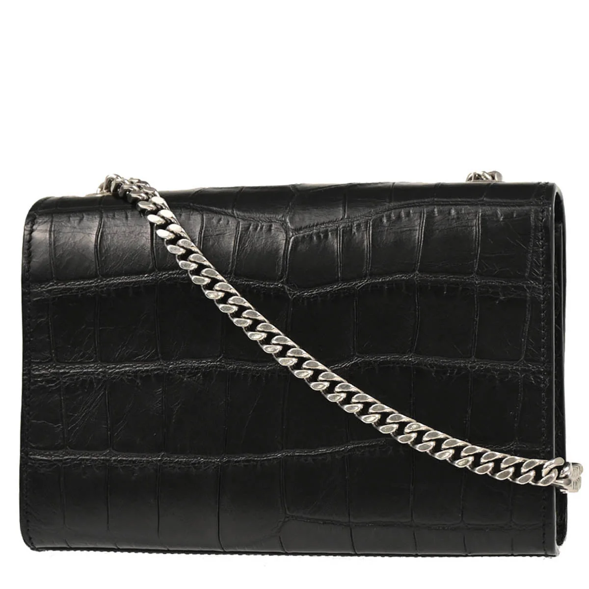 Saint Laurent Black Embossed Leather Kate Shoulder Bag - Image 2