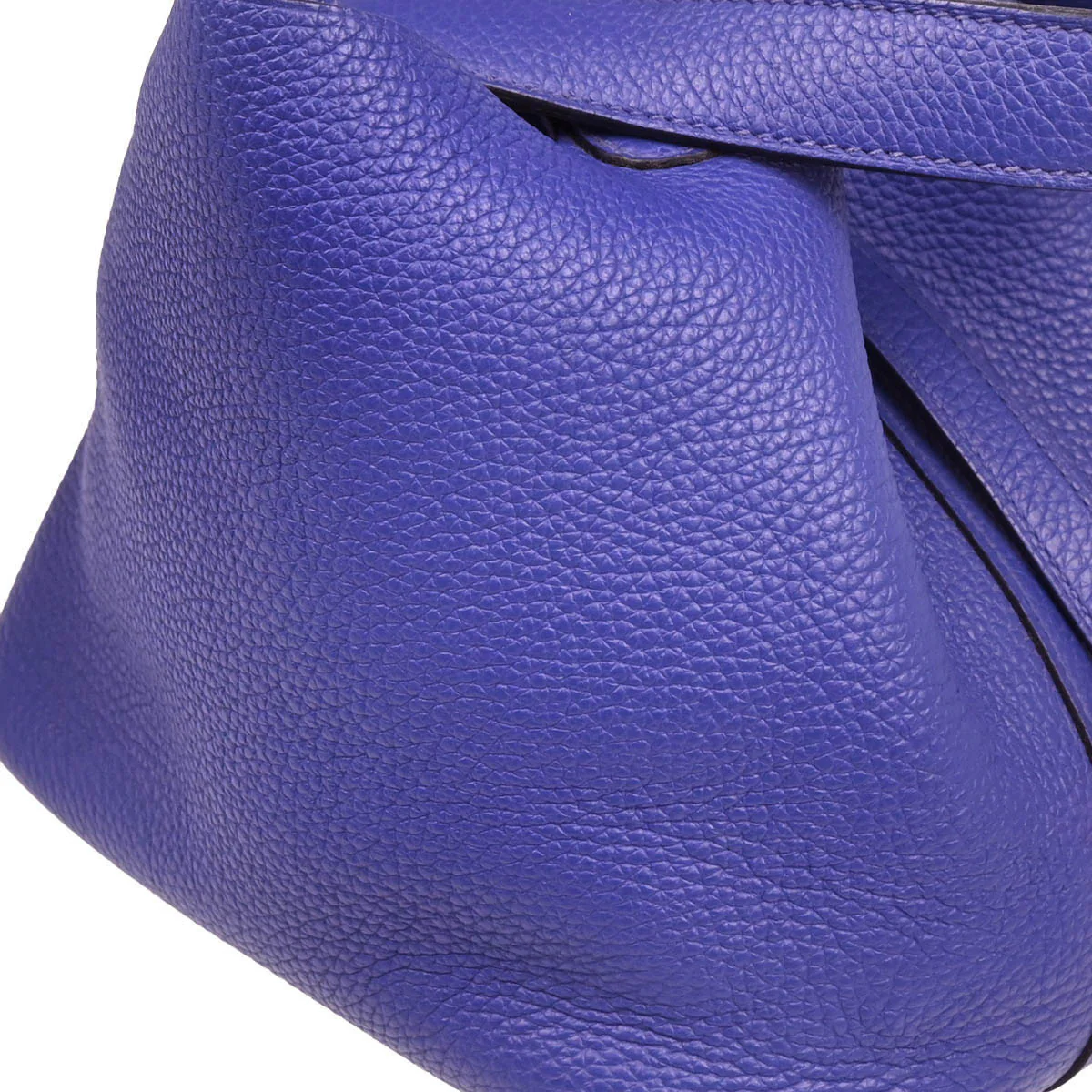 Hermes 2017 Blue Electric Taurillon Clemence Picotin Lock 18 PM Handbag - Image 3