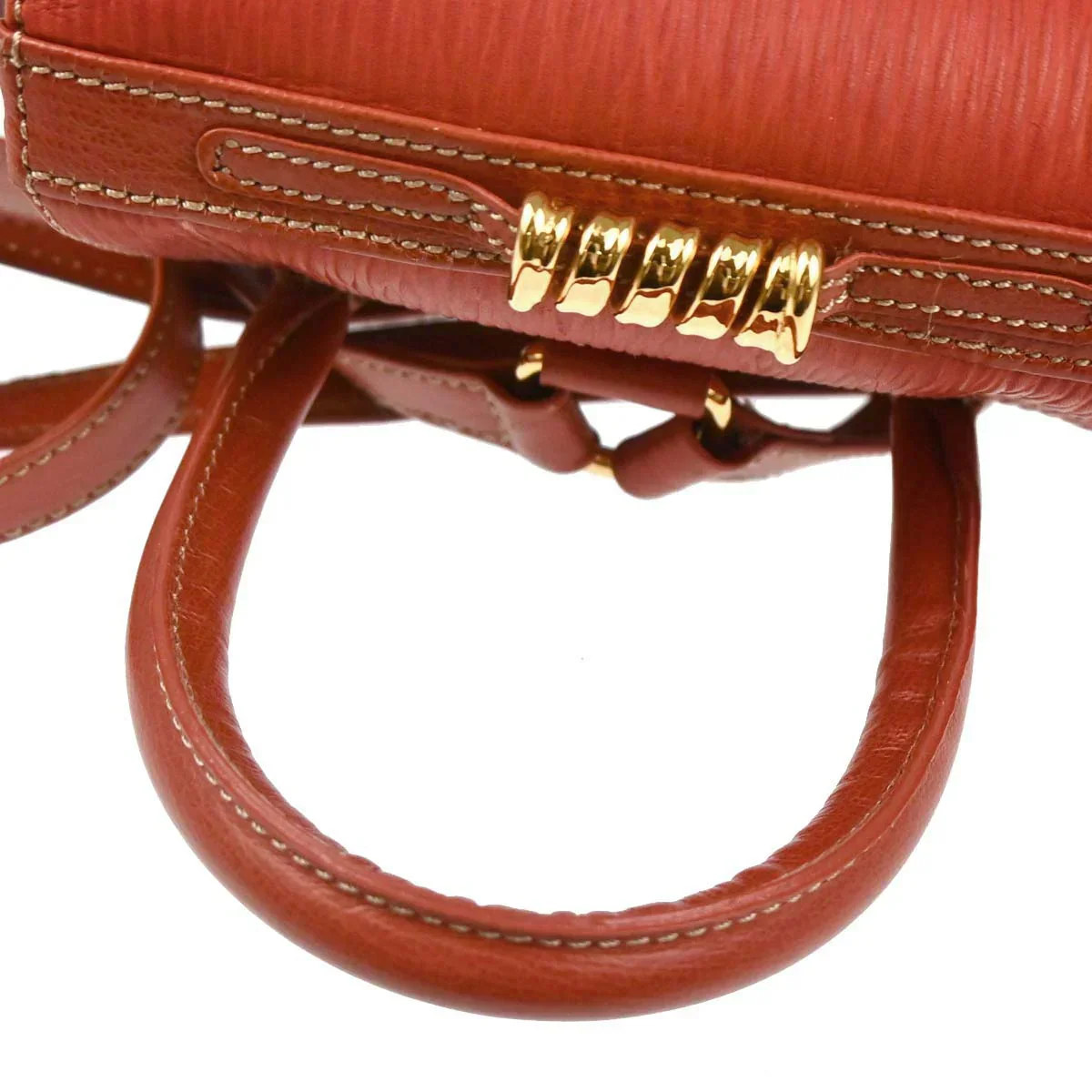 Loewe Vermilion Red Leather Velazquez Backpack - Image 4