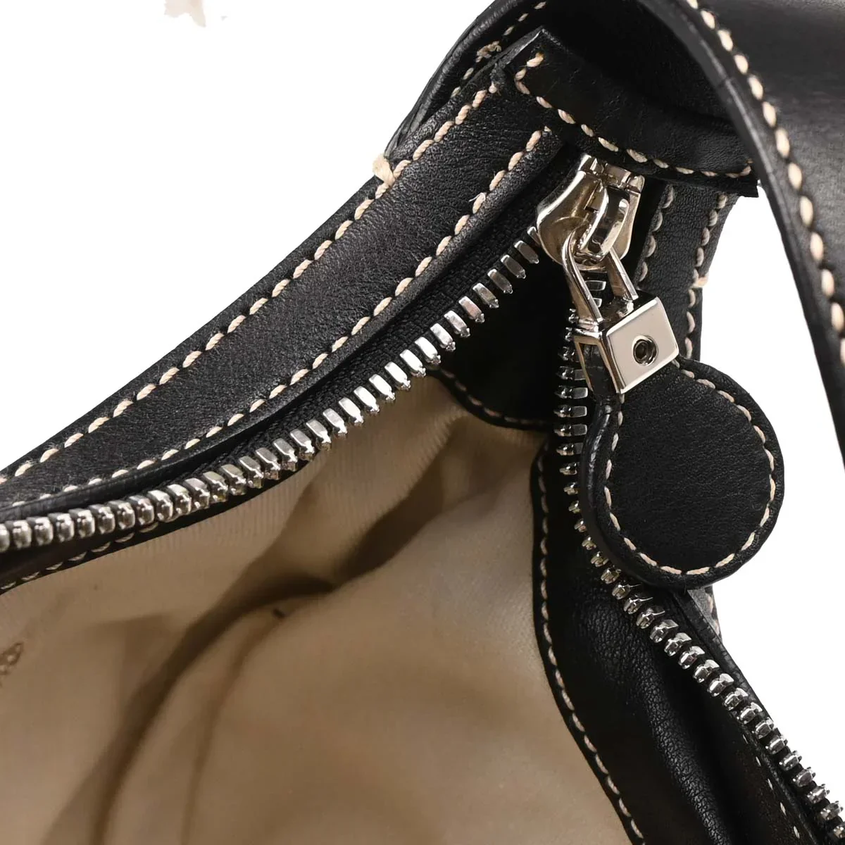 Salvatore Ferragamo Black Leather Handbag - Image 9
