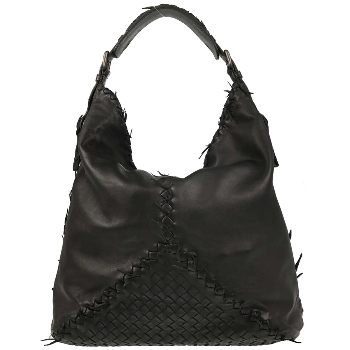 Bottega Veneta Black Intrecciato Tote Handbag