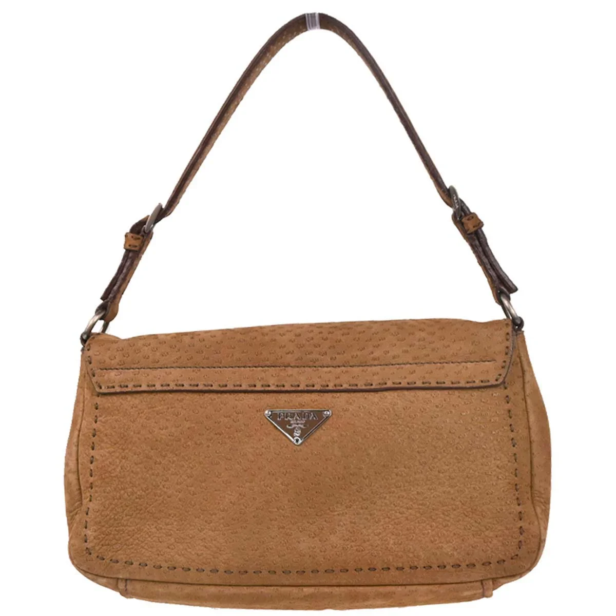 Prada Brown Suede Handbag - Image 2