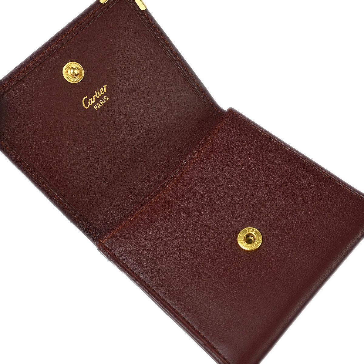 Cartier Coin Purse Wallet Bordeaux - Image 4
