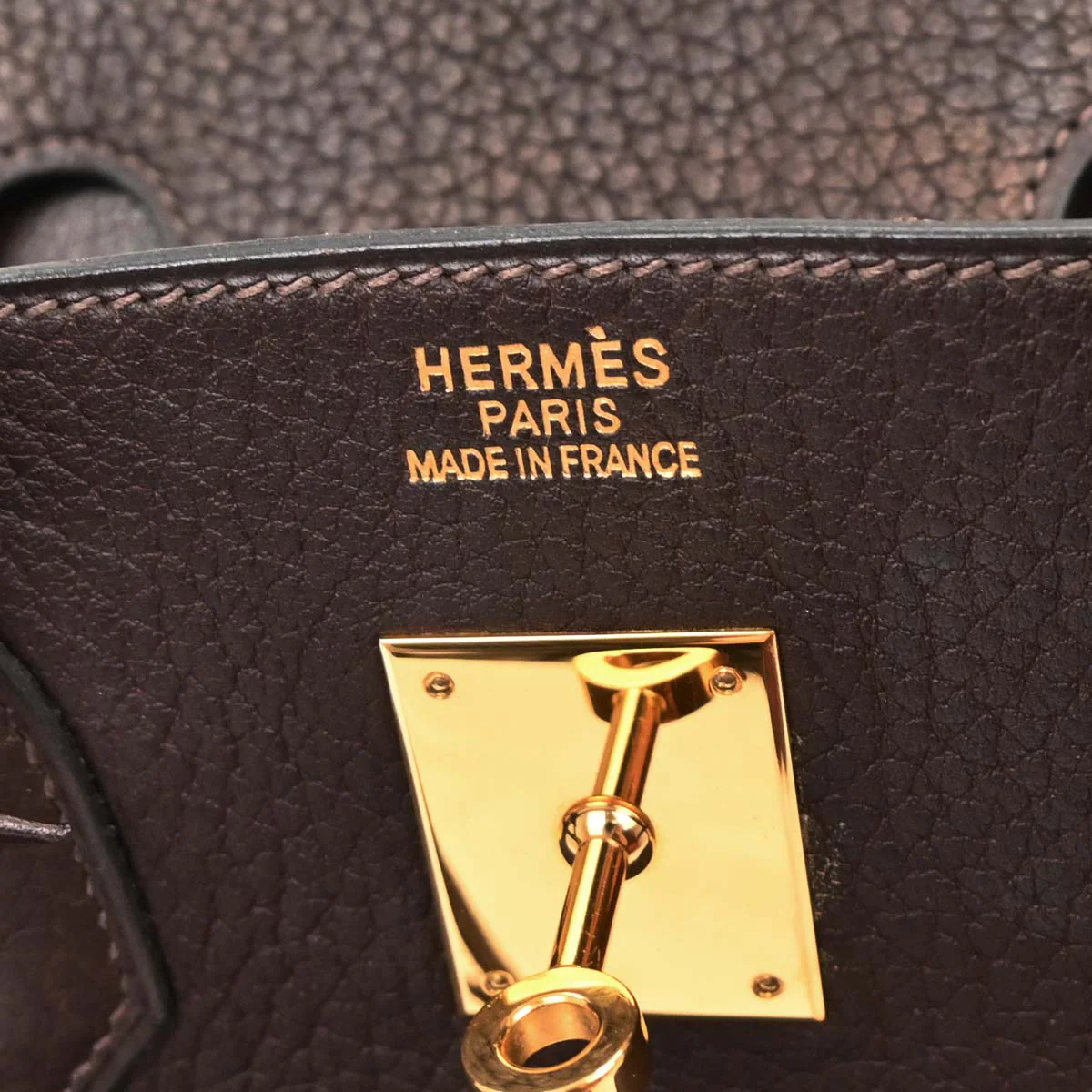 Hermes Chocolat Fjord Birkin 35 Handbag - Image 10