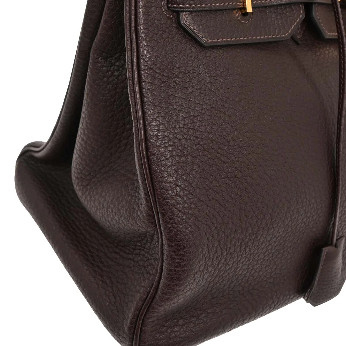 Hermes Chocolat Fjord Birkin 35 Handbag - Image 3