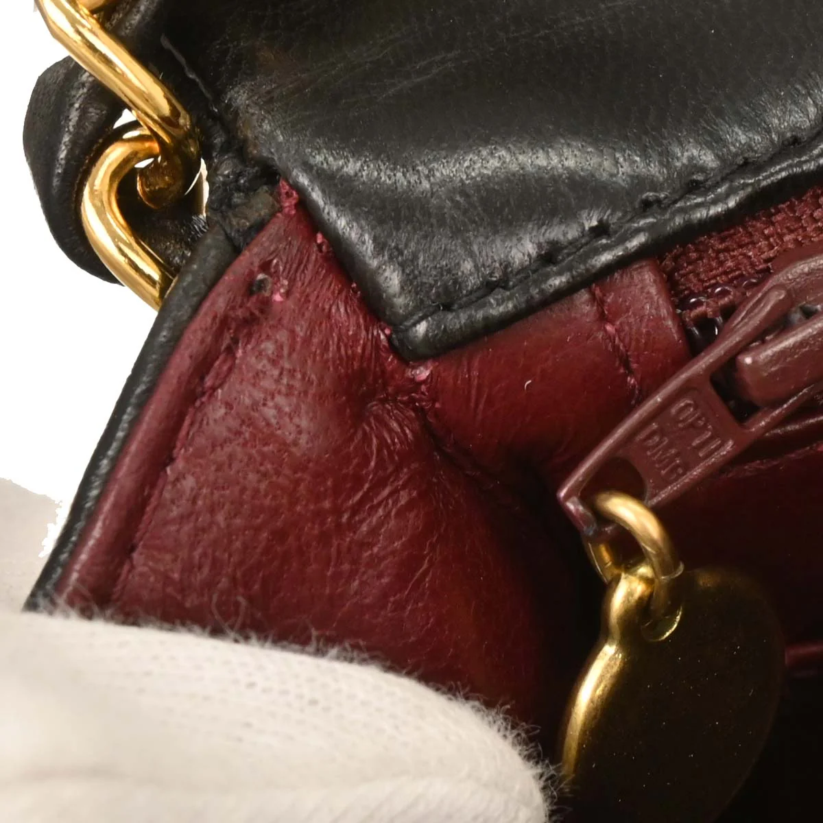 Chanel Black Lambskin Mini Classic Square Flap Shoulder Bag - Image 7