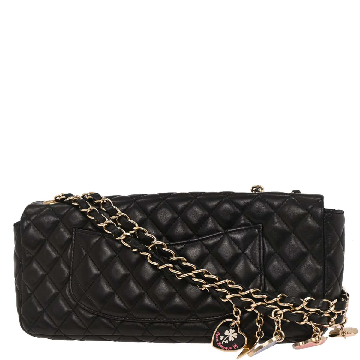 Chanel Black Lambskin Valentine East West Shoulder Bag - Image 2
