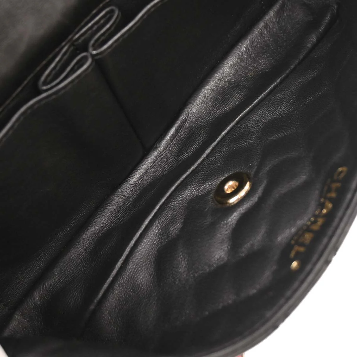 Chanel Black Lambskin Valentine East West Shoulder Bag - Image 7