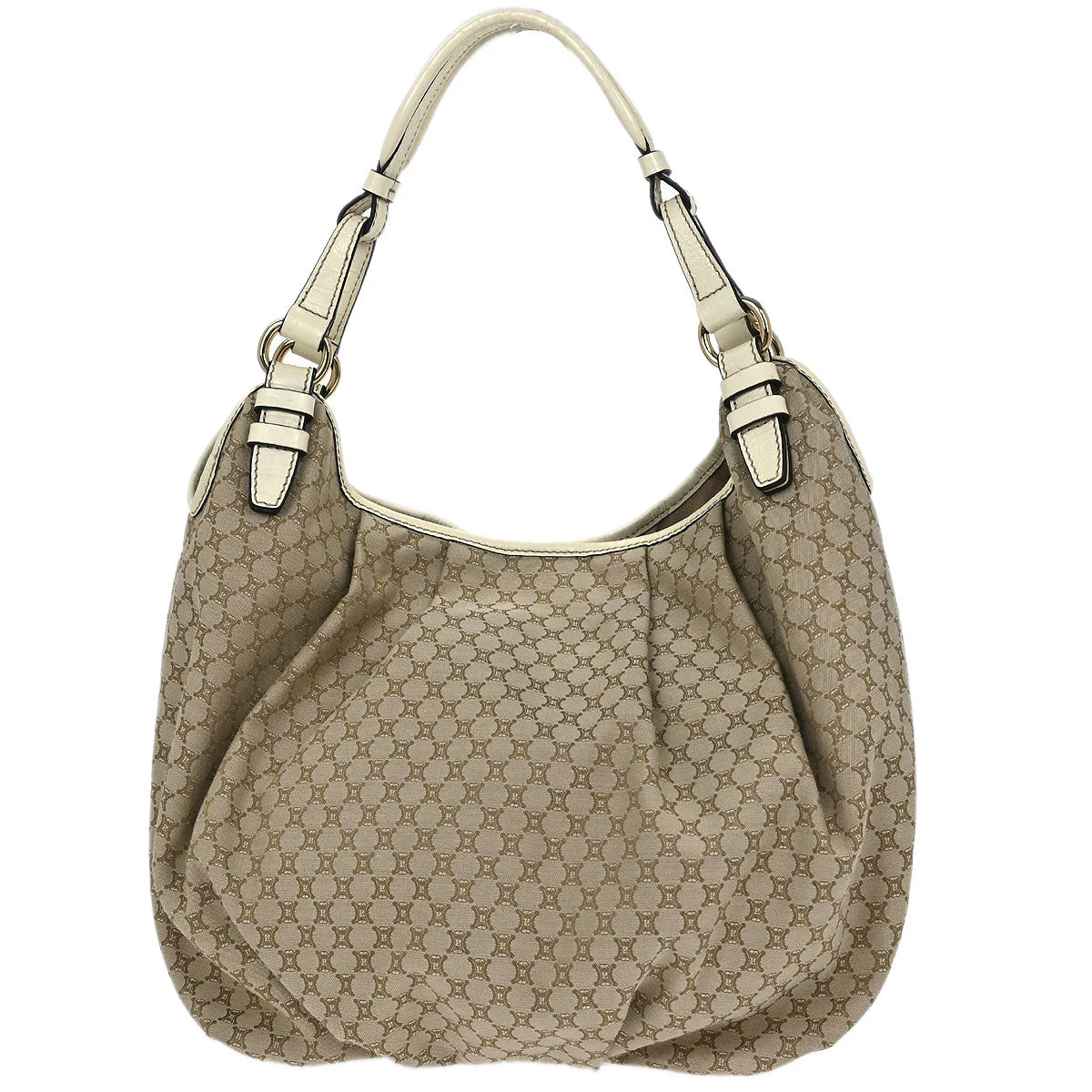 Celine Beige Macadam Shoulder Bag - Image 2