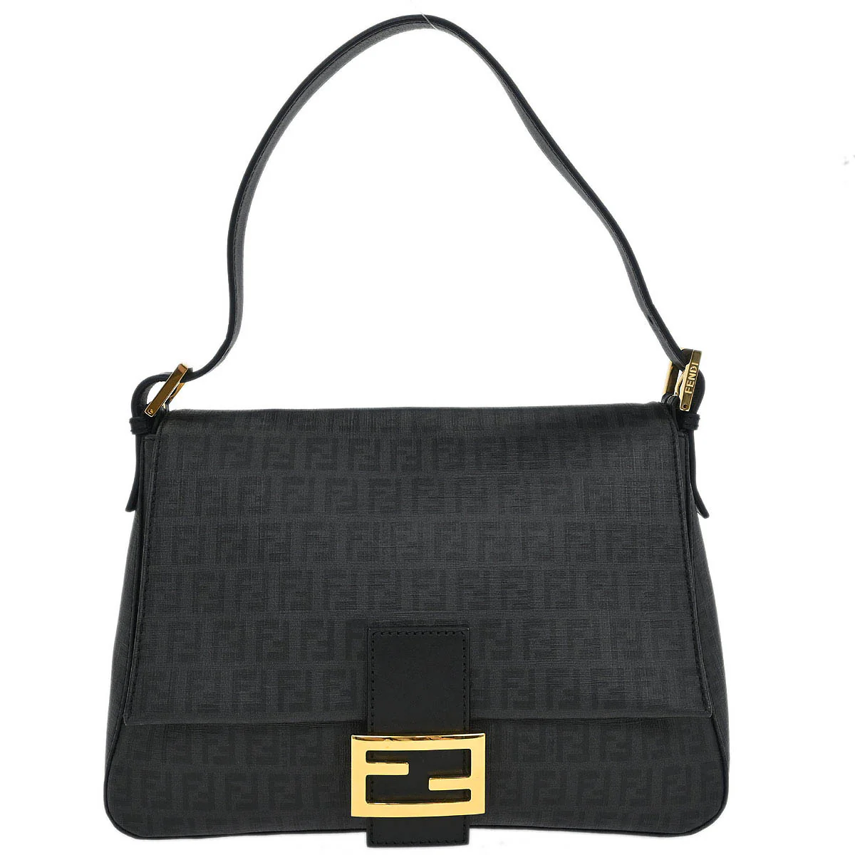 Fendi Gray Zucchino Mamma Baguette Handbag