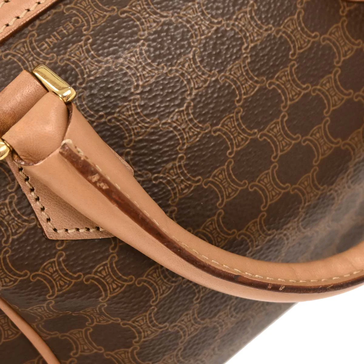 Celine Brown Macadam Handbag - Image 5