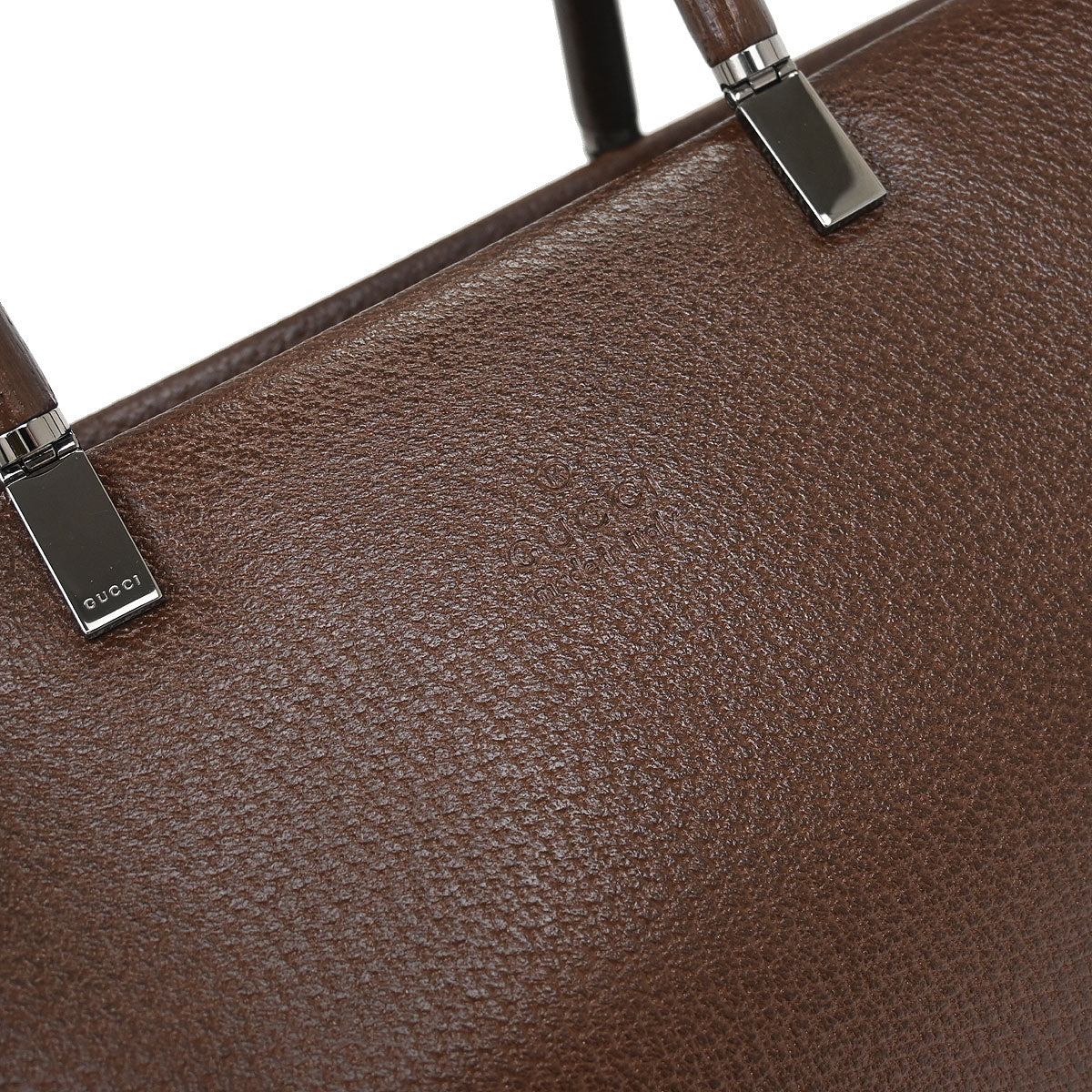 Gucci Brown Pigskin Bamboo Tote Bag - Image 4
