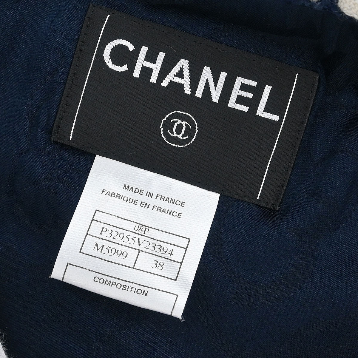 Chanel Single Breasted Jacket Navy #38 - Image 9