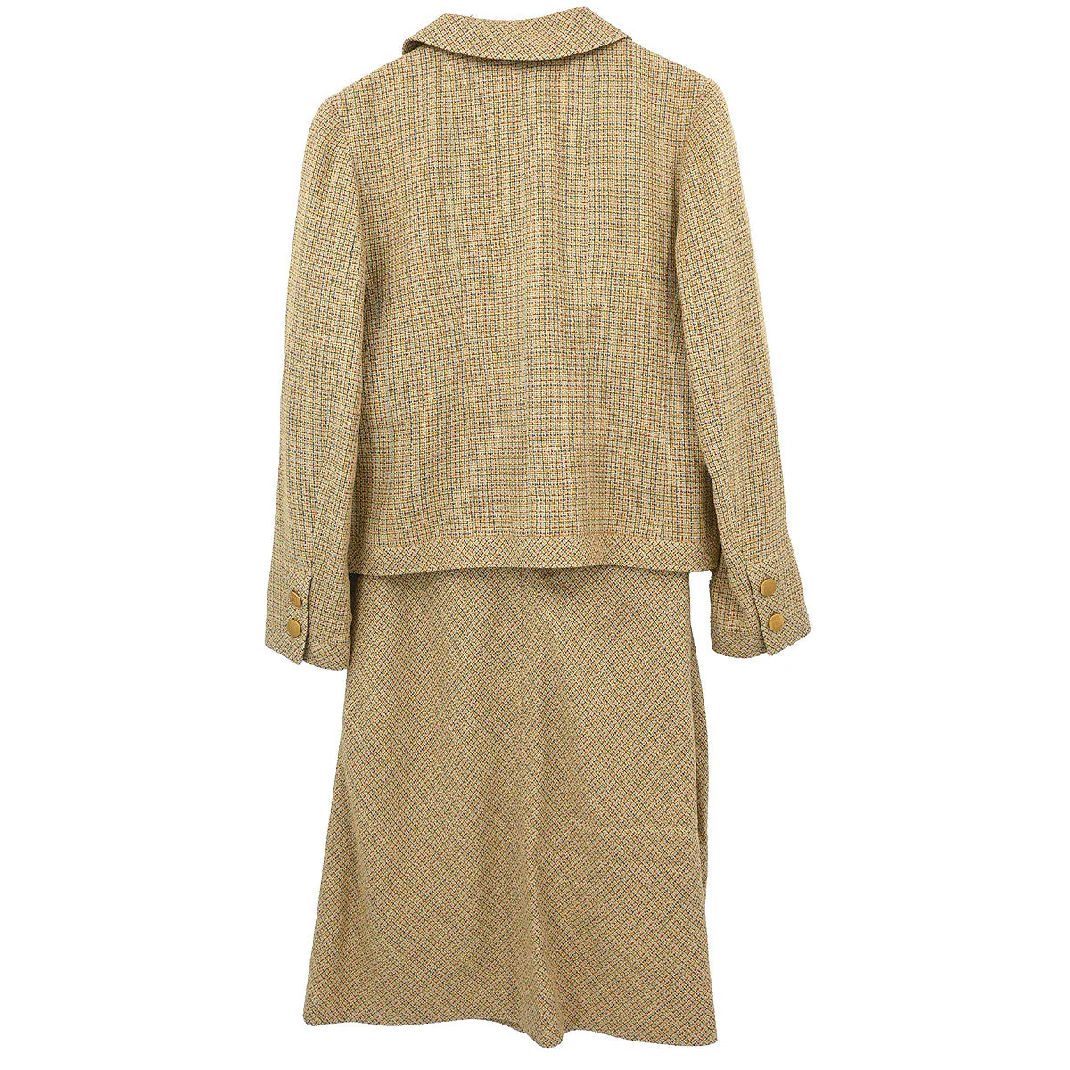 Chanel Setup Suit Jacket Sleeveless Dress Beige #38 - Image 2