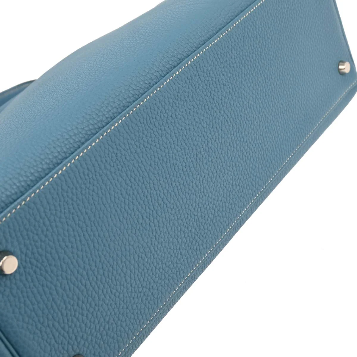 Hermes Blue Jean Togo Kelly 35 Retourne 2way Shoulder Handbag - Image 4