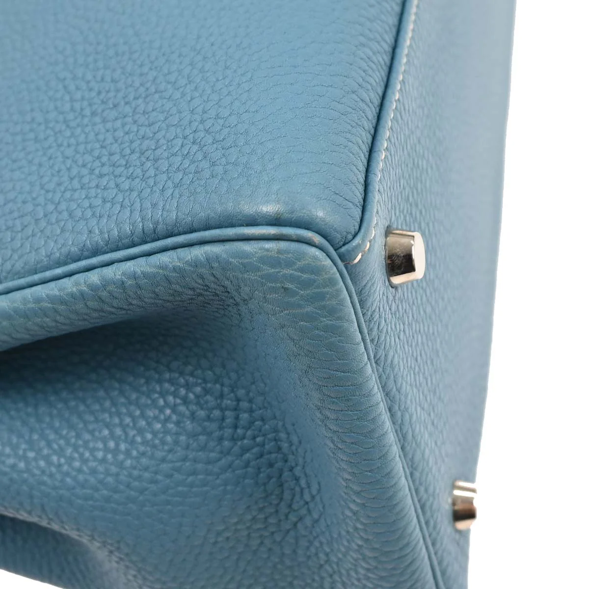 Hermes Blue Jean Togo Kelly 35 Retourne 2way Shoulder Handbag - Image 5