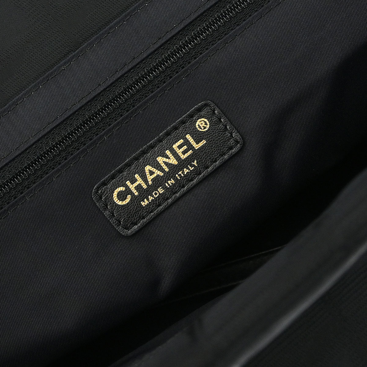 Chanel 2008-2009 Black Jacquard Nylon New Travel Line Tote Handbag - Image 8