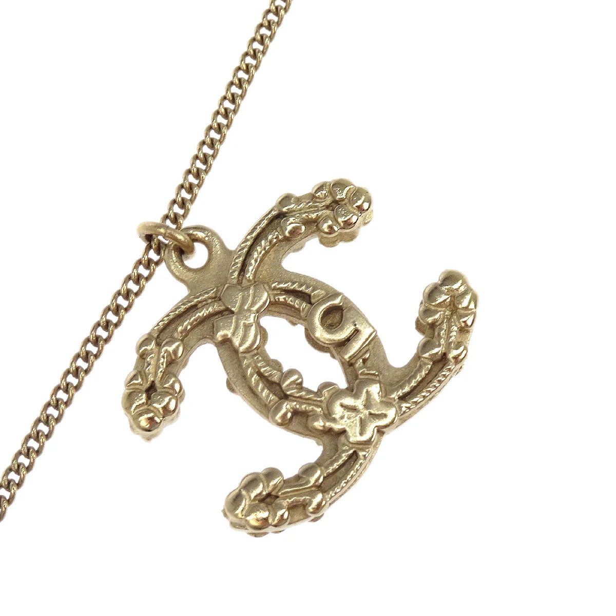 Chanel CC Chain Necklace Pendant Gold 06P - Image 3