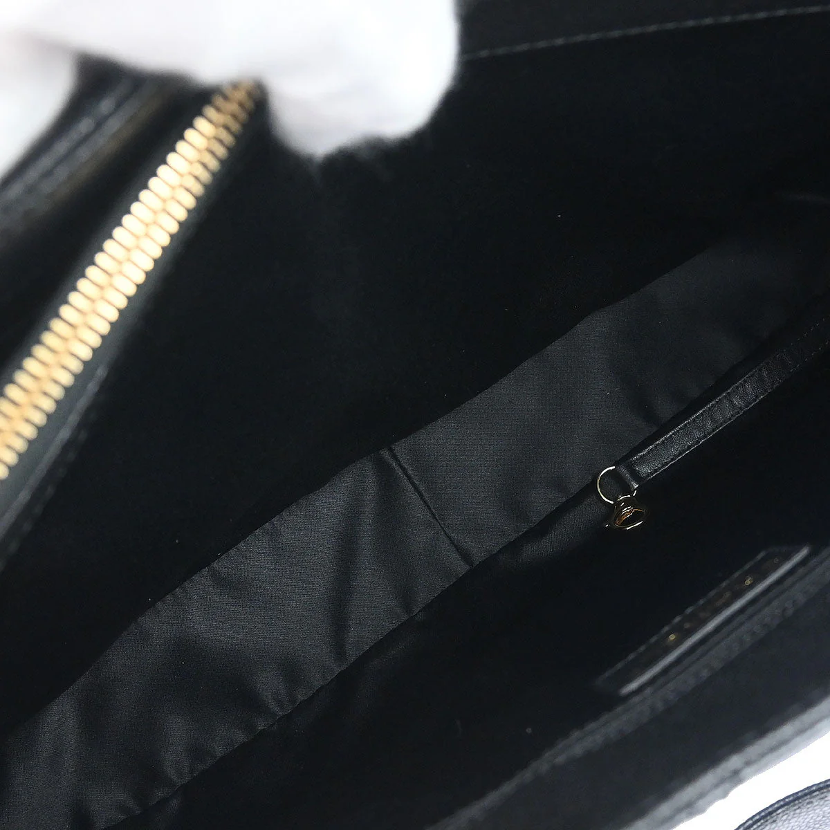 Chanel 2013-2014 Black Caviar Skin Grand Shopping Tote GST Chain Handbag - Image 10