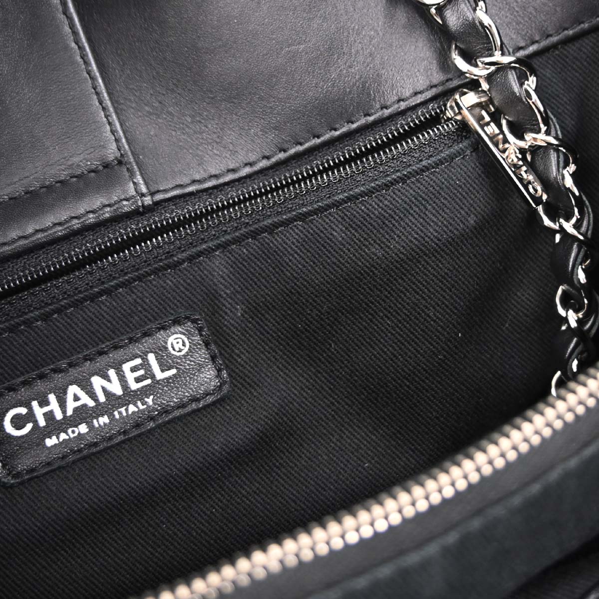 Chanel 2012-2013 Black Perforated Calfskin Up In The Air Tote 2way Shoulder Chain Handbag - Image 19