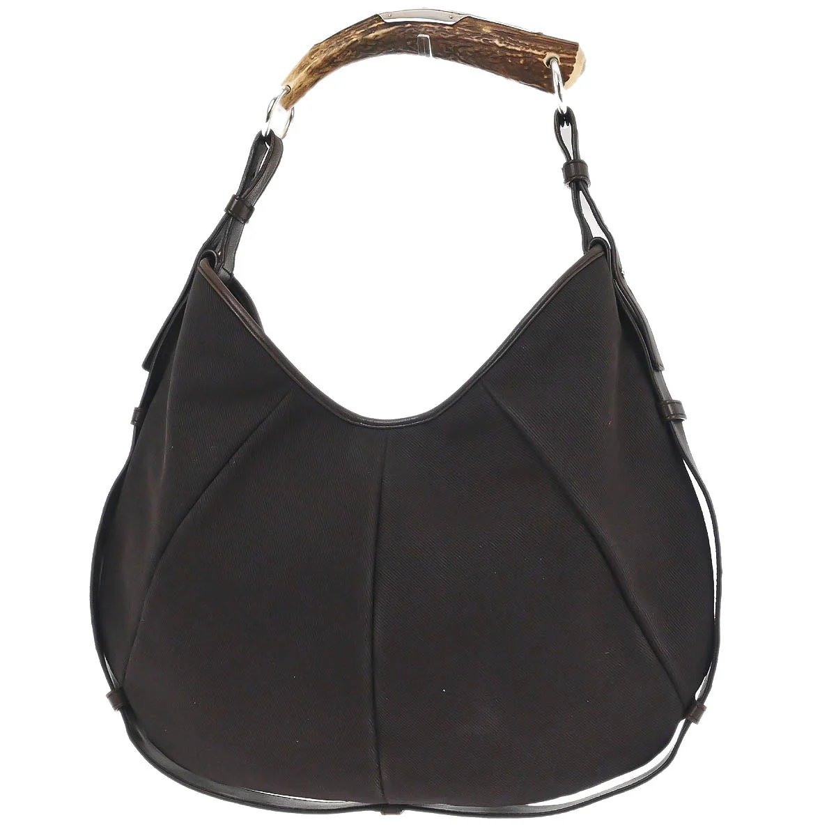 Yves Saint Laurent Brown Canvas Mombasa Medium Handbag - Image 2