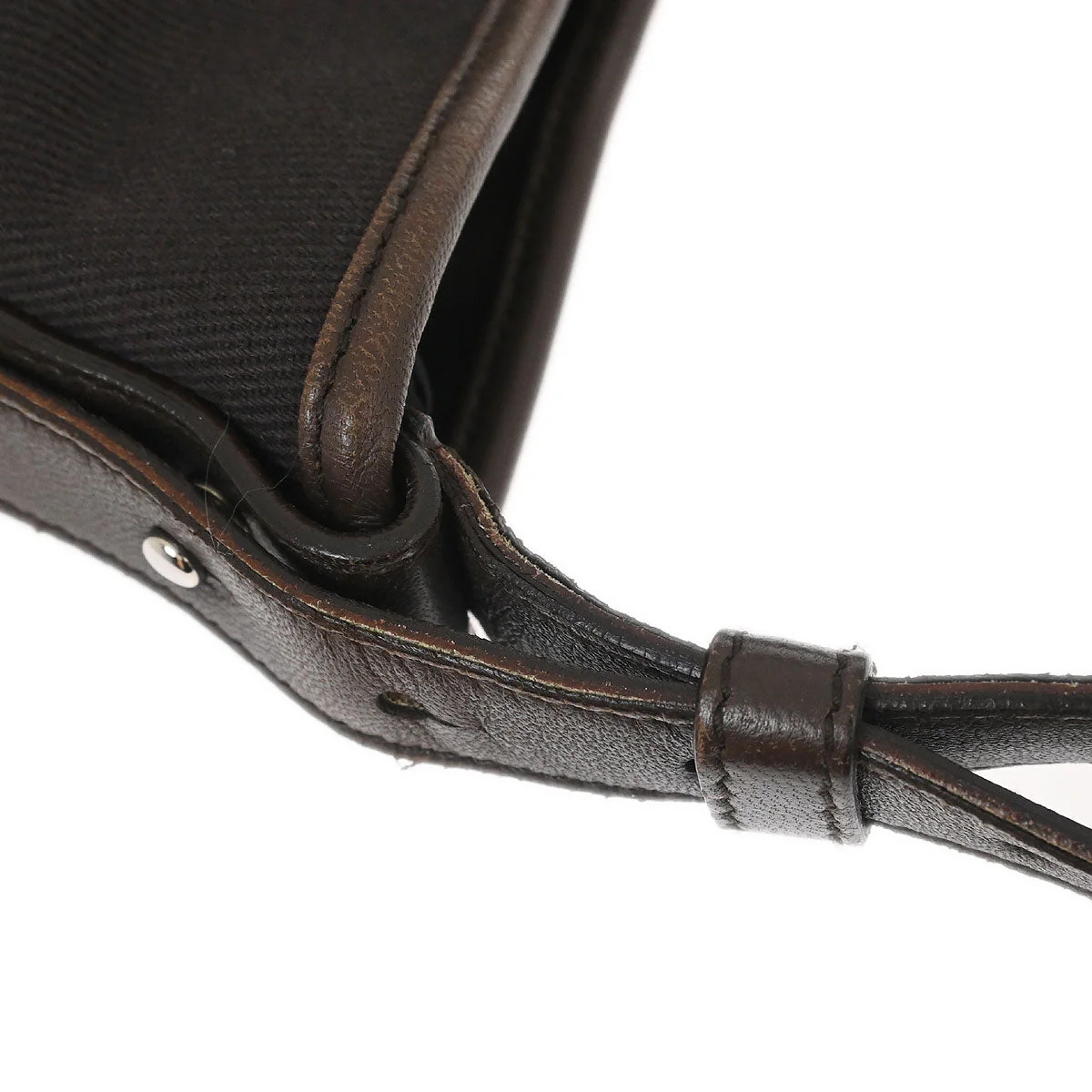 Yves Saint Laurent Brown Canvas Mombasa Medium Handbag - Image 8