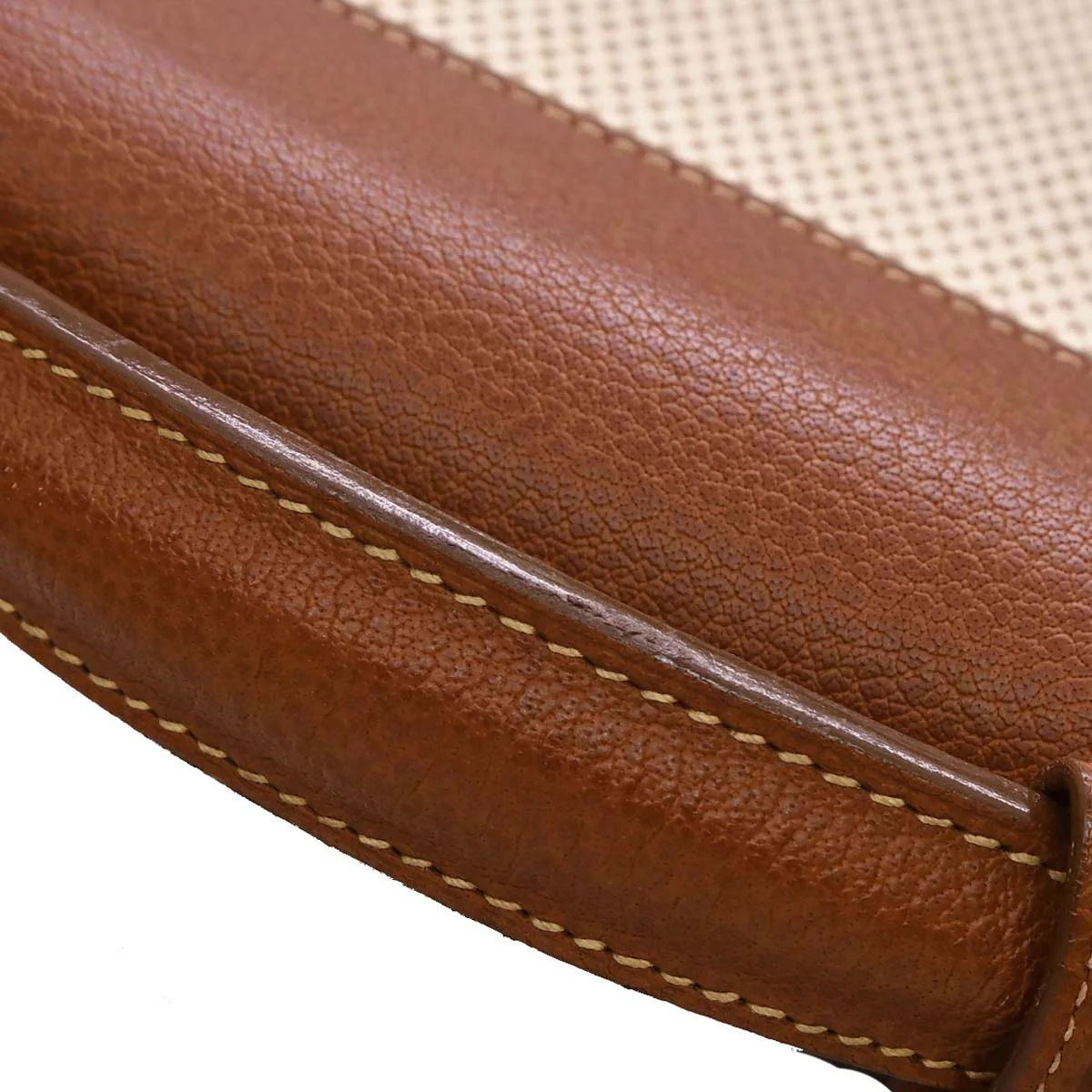 Hermes Beige Brown Toile GM Buffalo Sac a Depeches DPLG 2way Shoulder Handbag - Image 21