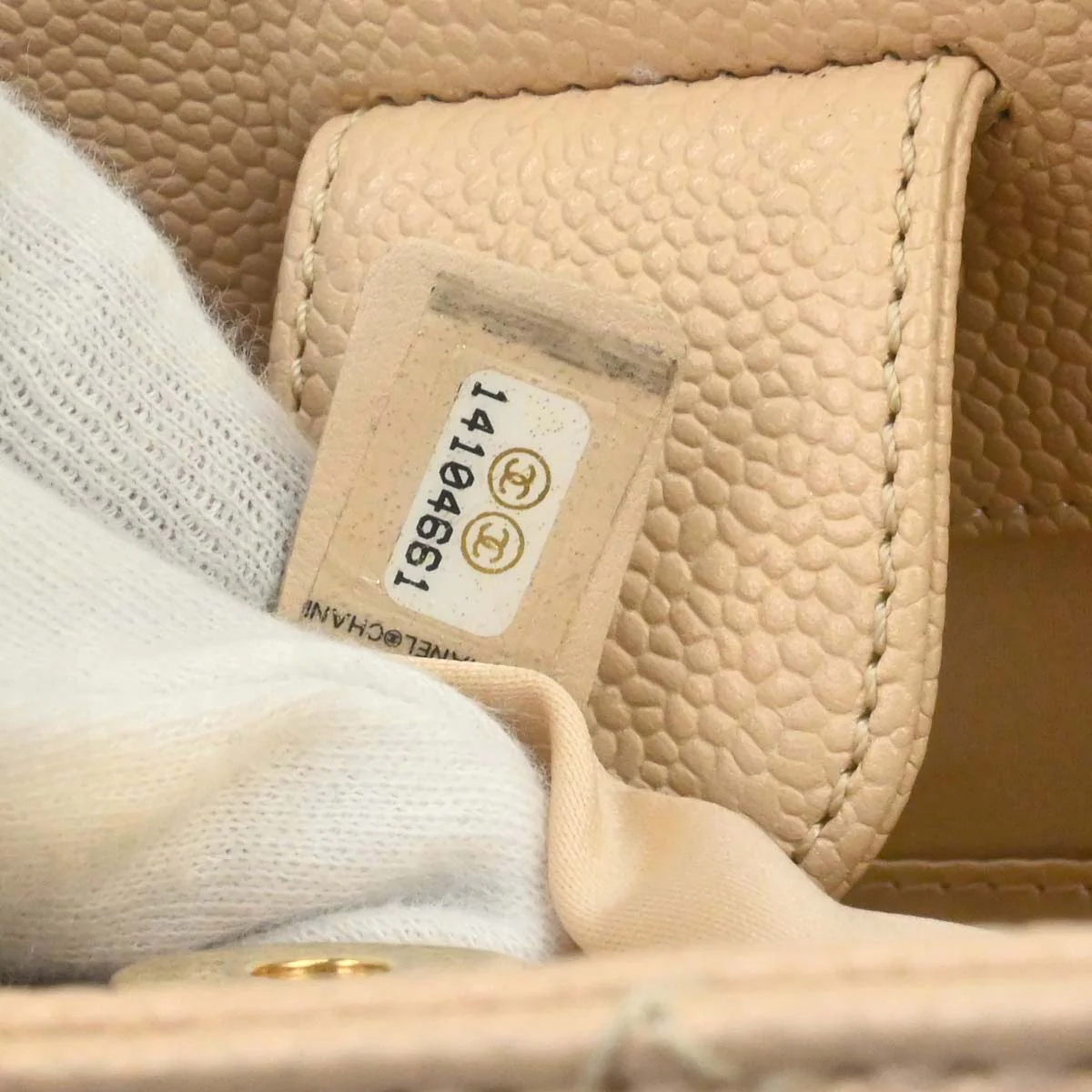 Chanel Light Beige Caviar Petite Shopping Tote PST Chain Handbag - Image 20