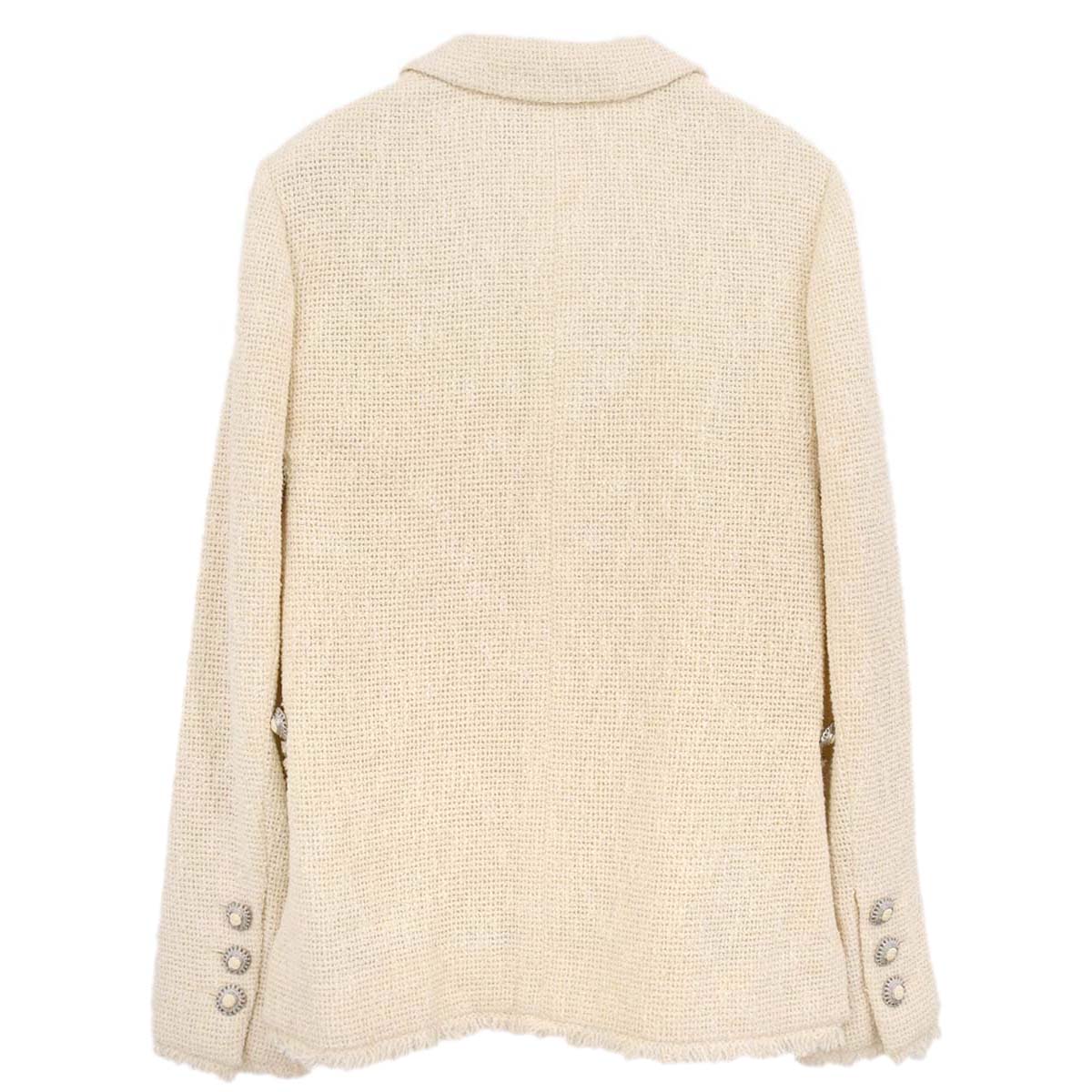 Chanel 2010 Single Breasted Jacket Ivory #38 - Image 2